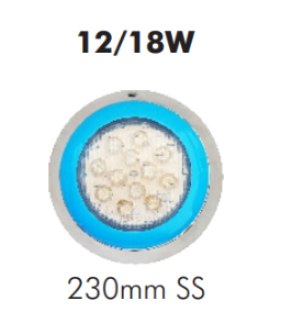 Dayliff 230MM 12W Cool White Wall Mount S/S Light